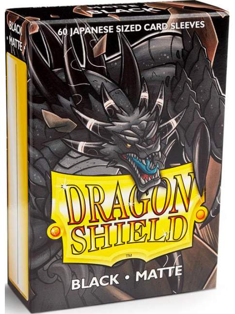60 Protectores Japanese Size Matte Black Dragon Shield