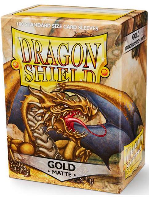100 Protectores Estandar Mate Gold Dragon Shield
