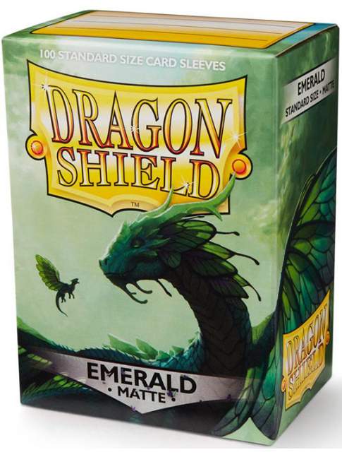 100 Protectores Estandar Mate Emerald Dragon Shield
