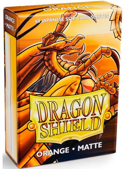 60 Protectores Japanese Size Matte Orange Dragon Shield
