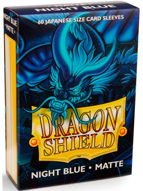 60 Protectores Japanese Size Matte Night Blue Dragon Shield