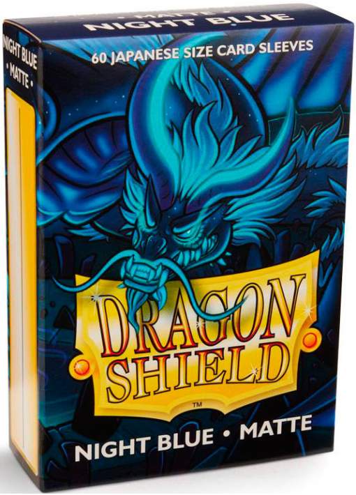 60 Protectores Japanese Size Mate Night Blue Dragon Shield