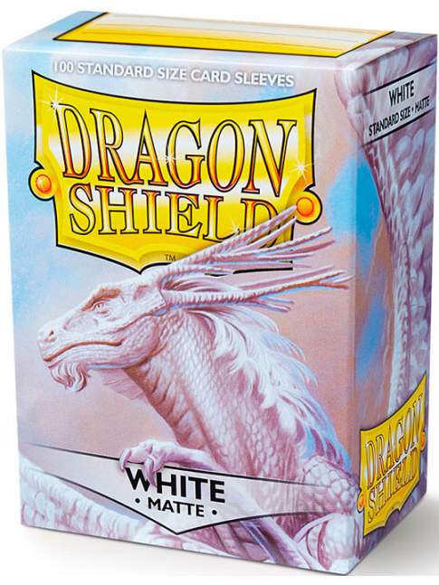 100 Protectores Estandar White Matte Dragon Shield