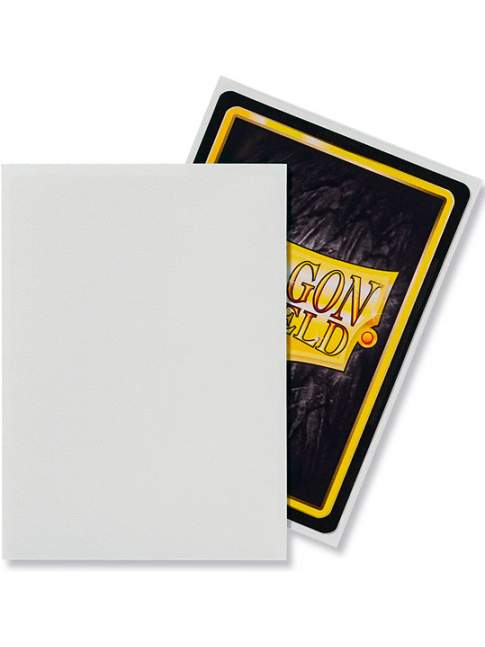 100 Protectores Estandar White Matte Dragon Shield