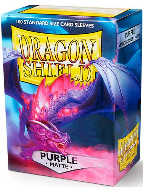 100 Protectores Estandar Purple Matte Dragon Shield