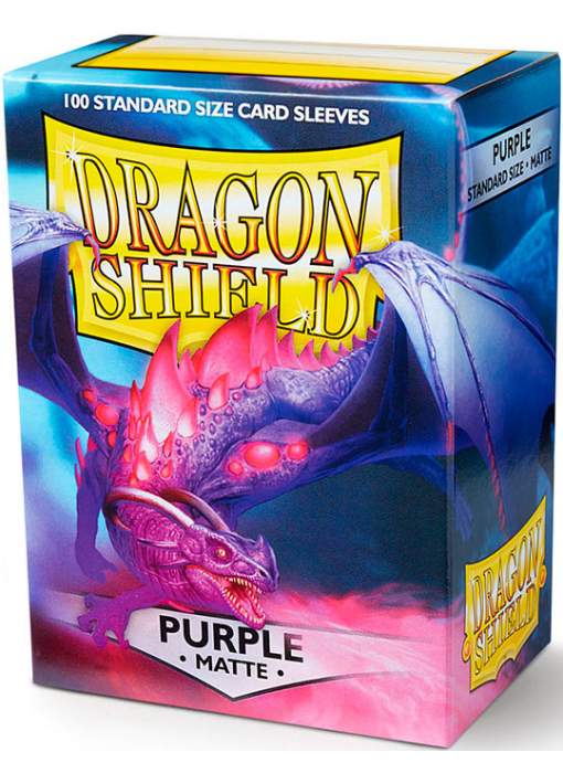 100 Protectores Estandar Mate Purple Dragon Shield