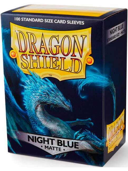 100 Protectores Estandar Mate Night Blue Dragon Shield