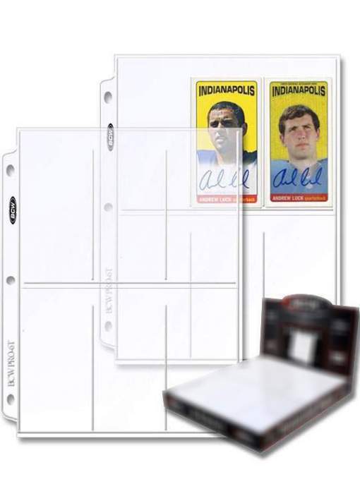 1 Hoja Transparente para Postales/Fotos/Cartas BCW Pro 6-Pocket Photo Page