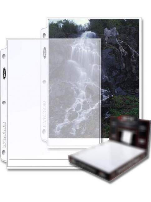 1 Hoja Transparente para Postales/Fotos/Cartas BCW Pro 1-Pocket 8x10 Photo Page