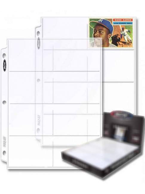1 Hoja Transparente para Postales/Fotos/Cartas BCW Pro 8-Pocket Photo Page