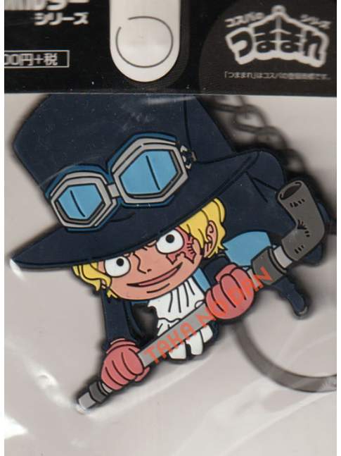 One Piece Pinched Rubber Keychain - Sabo