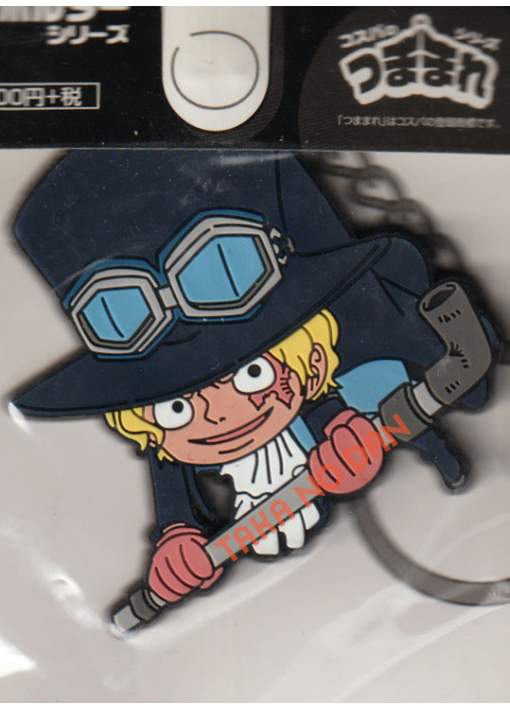 One Piece Pinched Rubber Keychain - Sabo