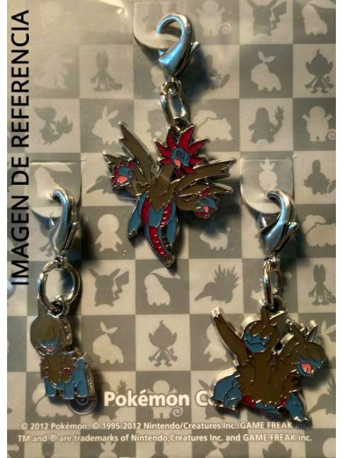 Pokémon Center Metal Key Chain Charm - Hydreigon Zweilous Deino