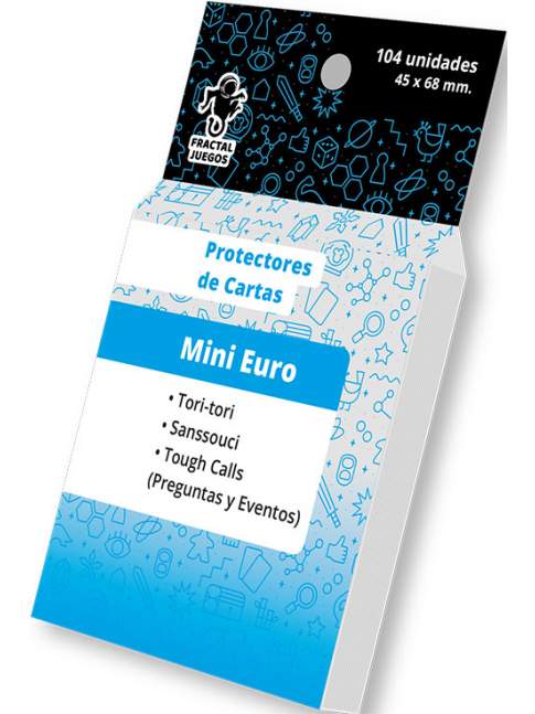 104 Protectores Mini Euro FRACTAL Cartas Tamaño 45x68 MM