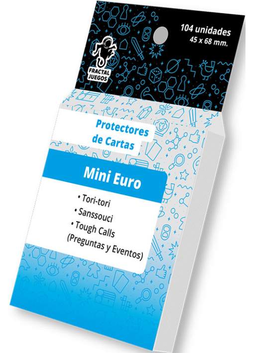 104 Protectores Mini Euro FRACTAL Cartas Tamaño 45x68 MM