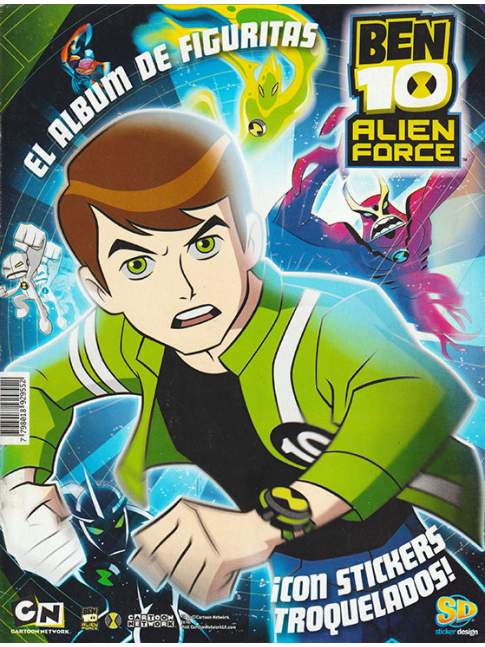 Álbum Ben 10 Alien Force + 50 Sobres Sellados STICKER DESIGN