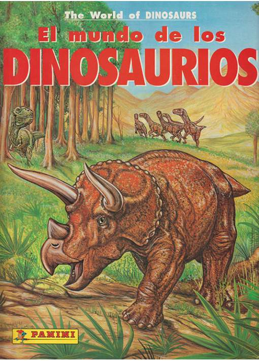 El Mundo de los Dinosaurios Álbum + 8 Láminas pegadas PANINI