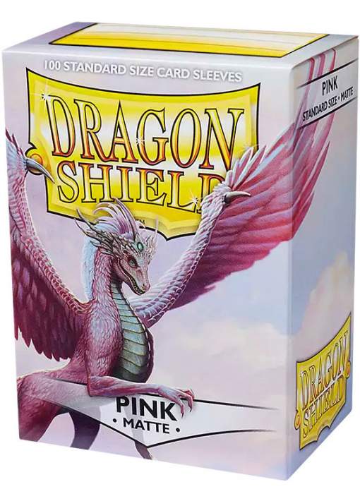 100 Protectores Estandar Mate Pink Dragon Shield