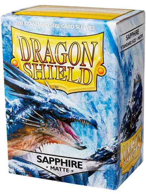 100 Protectores Estandar Mate Sapphire Dragon Shield