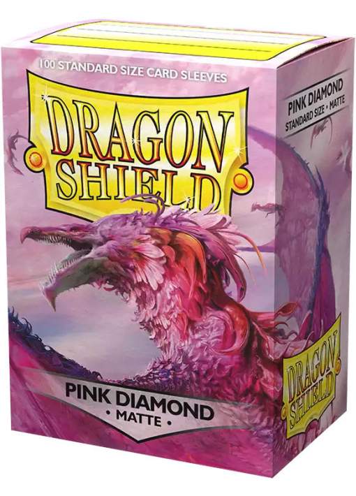 100 Protectores Estandar Mate Pink Diamond Dragon Shield