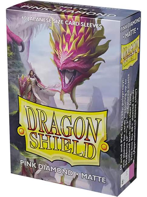 60 Protectores Japanese Size Mate Pink Diamond Dragon Shield