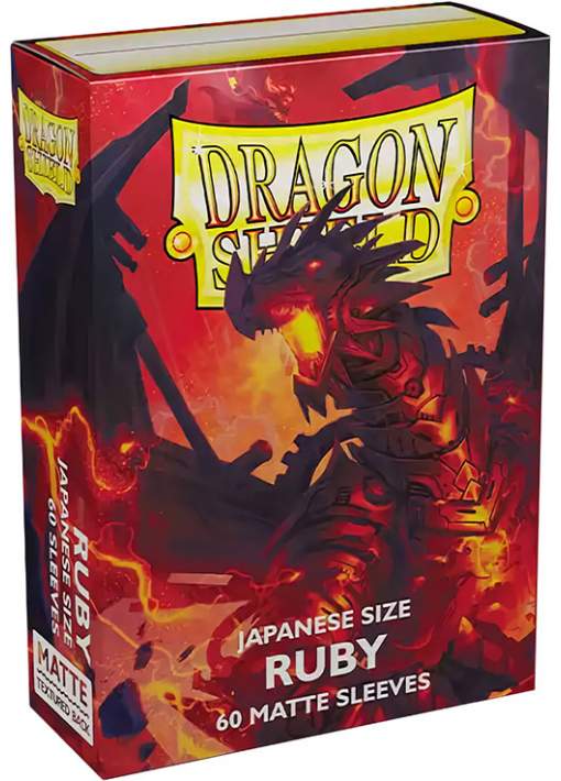 60 Protectores Japanese Size Mate Ruby Dragon Shield