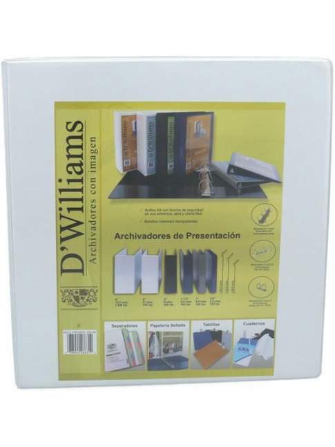 Archivador D'Williams A4 3 Anillos 3'' NEGRO