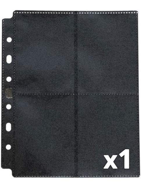 1 Hoja Dragon Shield 8-Pocket Pages Sideloaded Black Backed