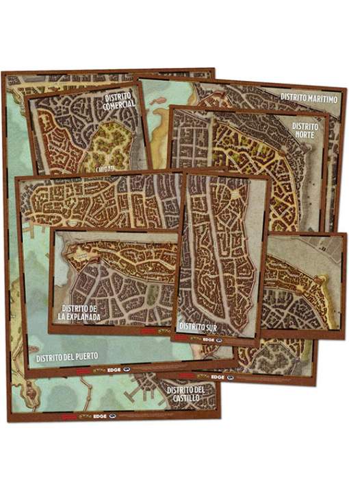 Dungeons & Dragons: Set de 7 Mapas de los Distritos de Waterdeep