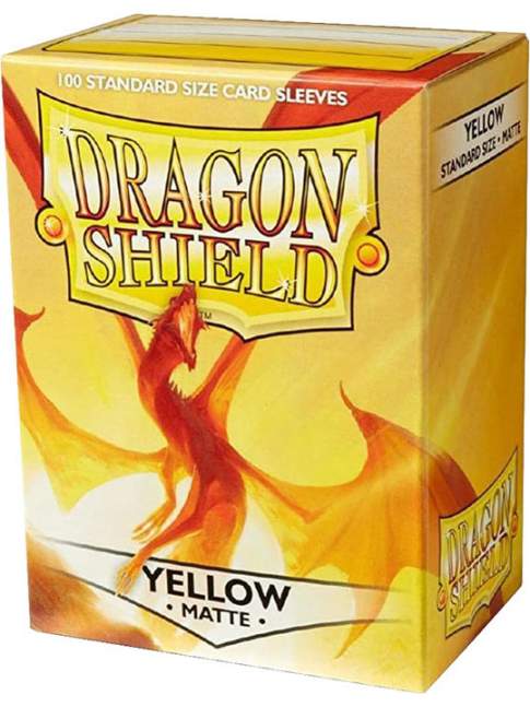 100 Protectores Estandar Mate Yellow Dragon Shield