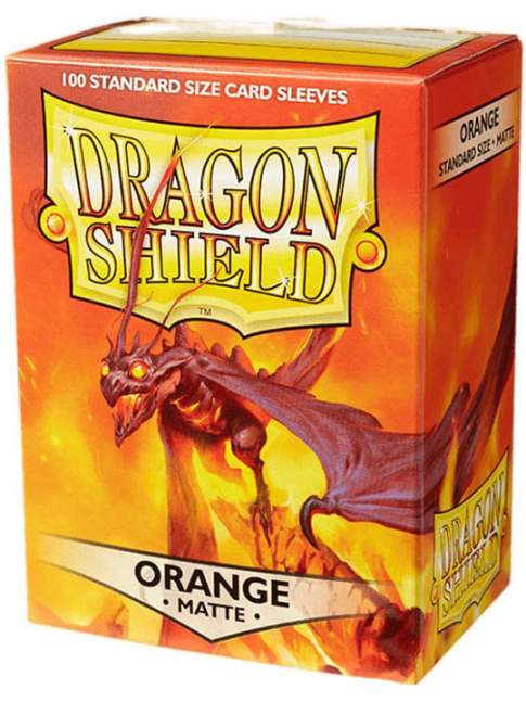 100 Protectores Estandar Mate Orange Dragon Shield