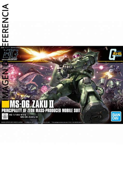 1/144 HGUC MS-06 Zaku II - Gundam * CAJA DAÑADA
