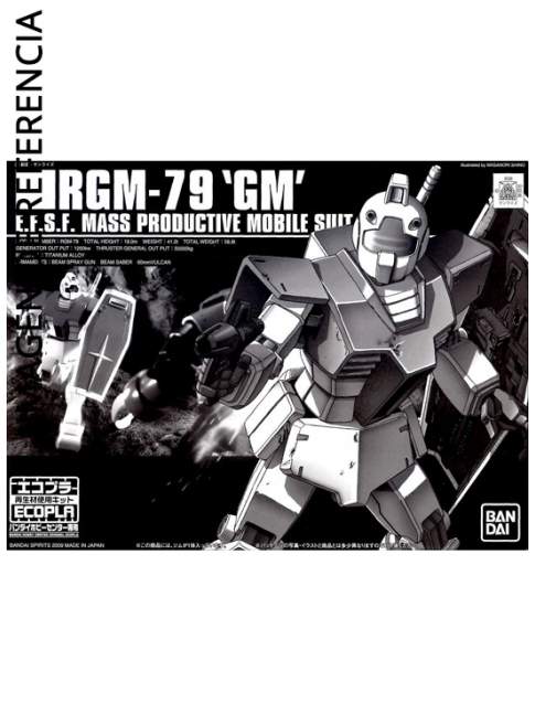 P-Bandai 1/144 HG RGM-79 GM Eco Plastic - Mobile Suit Gundam