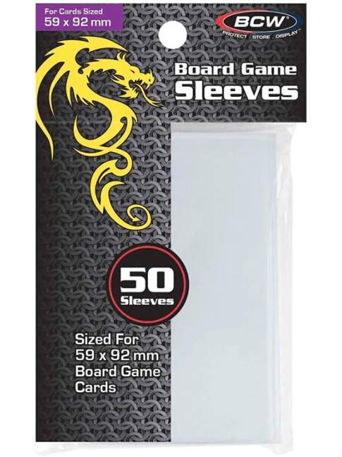 50 Protectores Euro BCW Cartas Tamaño 59x92 MM