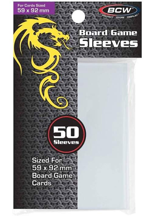 50 Protectores Euro BCW Cartas Tamaño 59x92 MM