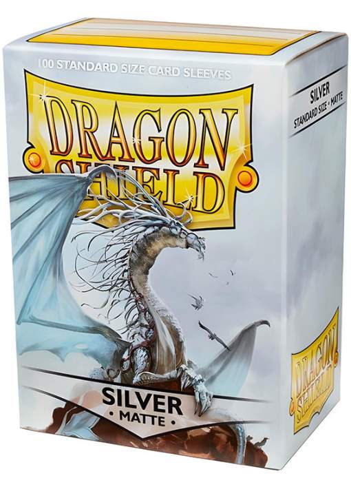 100 Protectores Estandar Mate Silver Dragon Shield