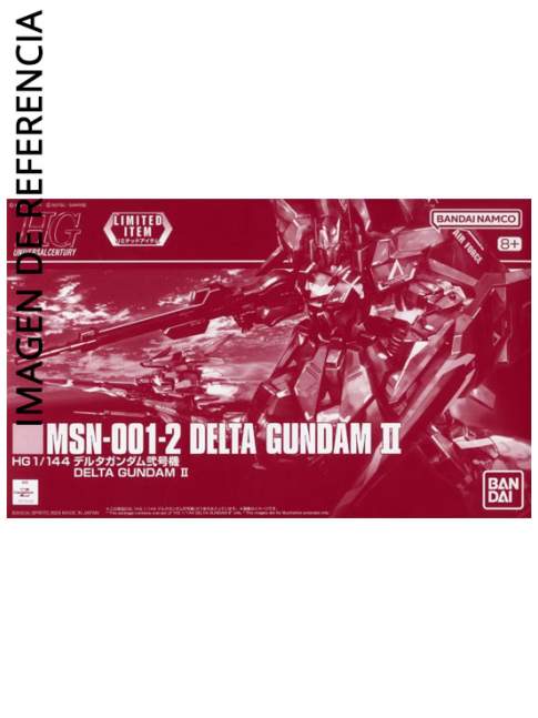 P-Bandai 1/144 HGUC MSN-001-2 Delta Gundam II - Gundam Unicorn