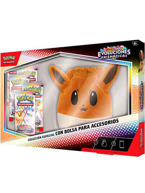 Pokémon Evoluciones Prismáticas Colección Especial con Bolsa para Accesorios