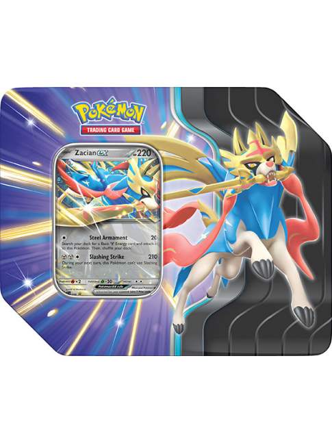 Tin Pokémon Slashing Legends Zacian ex