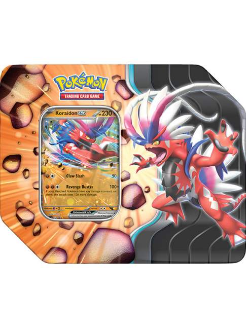 Tin Pokémon Slashing Legends Koraidon ex