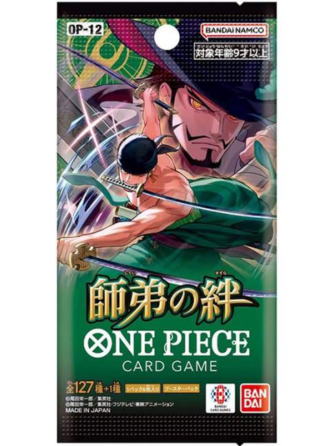 1 Sobre One Piece Card Game OP-12 Legacy of the Master JAPONÉS 6 CARTAS
