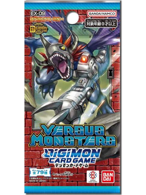 1 Sobre Digimon Card Game EX-09 Versus Monster JAPONÉS 6 Cartas