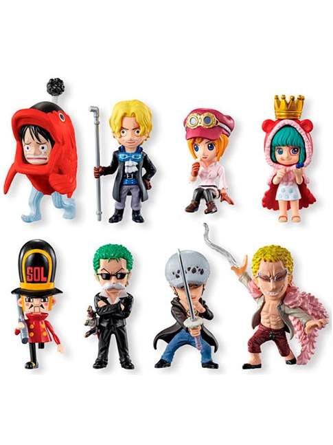 One Piece Dressrosa no Himitsu Set 10 Mini Figuras
