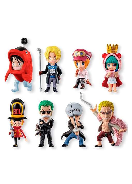 One Piece Dressrosa no Himitsu Set 10 Mini Figuras